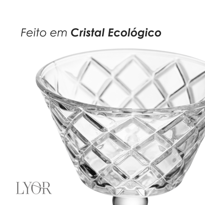 Taça de Sorvete Diamante 160ml Cristal Ecológico - Lyor