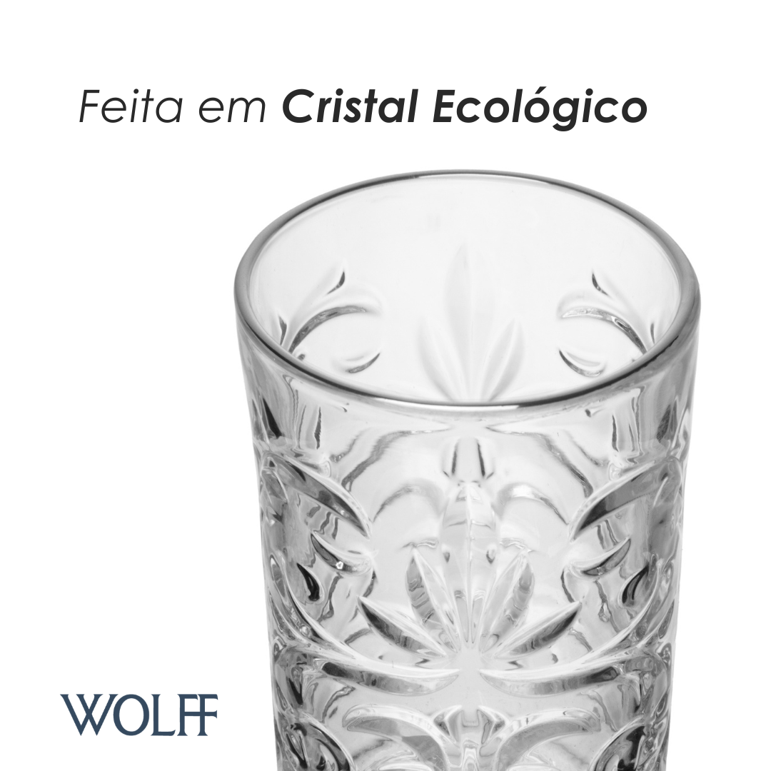Copo Alto Arabesco 330ml Cristal Ecológico - Wolff