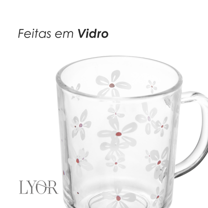Conjunto 2 Canecas Vetra 220ml Vidro - Lyor