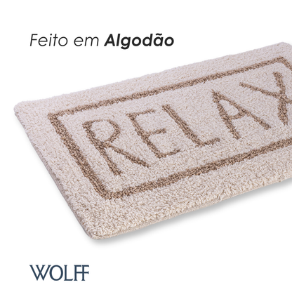 Tapete Relax 40cm x 60cm Branco Algodão - Wolff