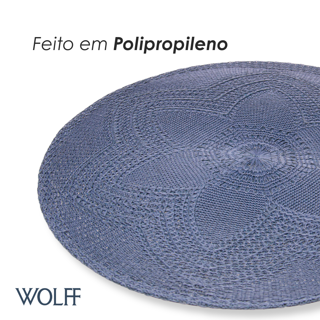 Lugar Americano Fiore 38cm Azul Polipropileno - Wolff