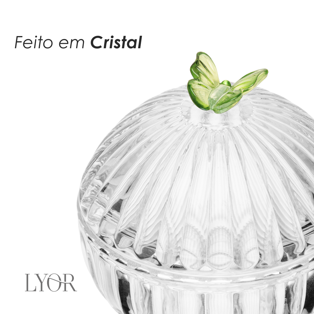 Porta Joias Fairy Butterfly 8cm x 7cm Cristal - Lyor (SORTIDO)