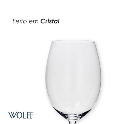 Jogo 6 Taças de Água De Cristal Ecológico Bohemia Gastro/Colibri 580Ml - Wolff