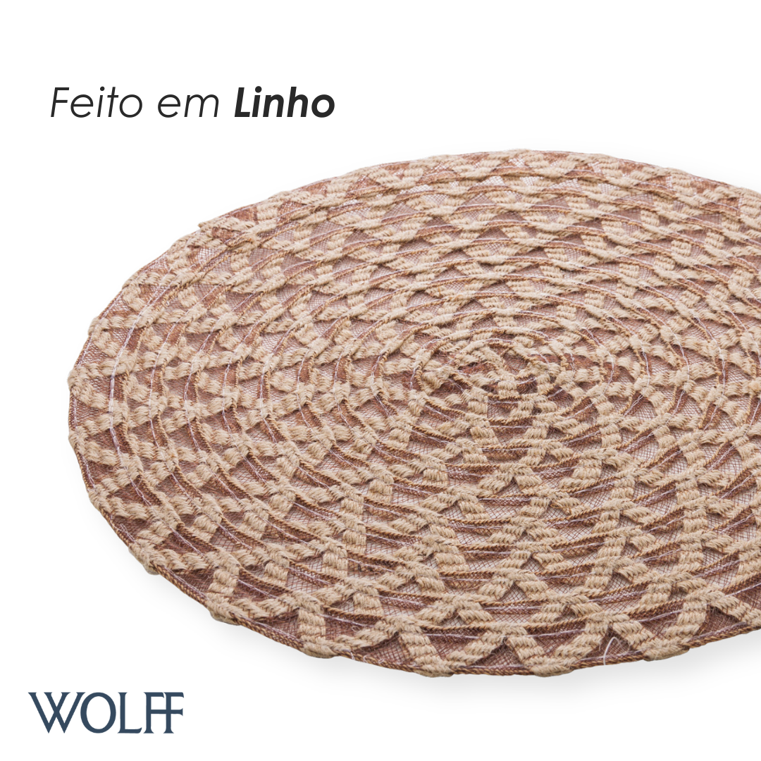 Jogo Americano de Linho Trançado Médio 38cm - Wolff