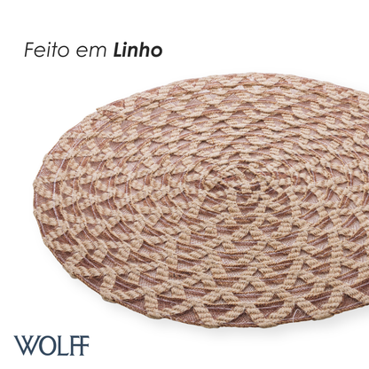 Jogo Americano de Linho Trançado Médio 38cm - Wolff