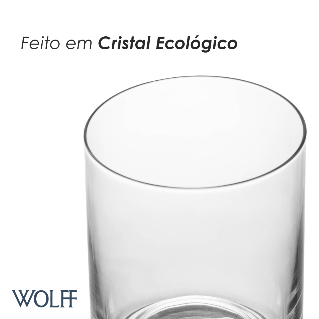 Conjunto 4 Copos para Whisky de Cristal Ecológico Pure Veritas 270ml - Wolff