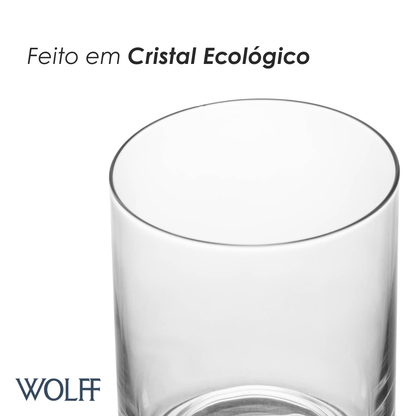 Conjunto 4 Copos para Whisky de Cristal Ecológico Pure Veritas 270ml - Wolff