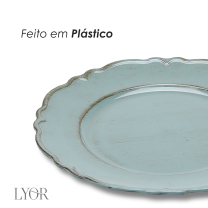 Sousplat Patinado de Plástico Moon Verde - Lyor
