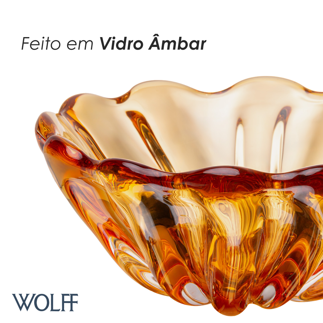 Centro de Mesa Âmbar Vidro - Wolff