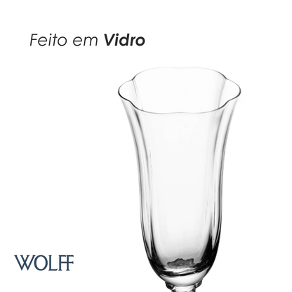 Conjunto 2 Taças de Champagne Lily 200ml Vidro - Wolff
