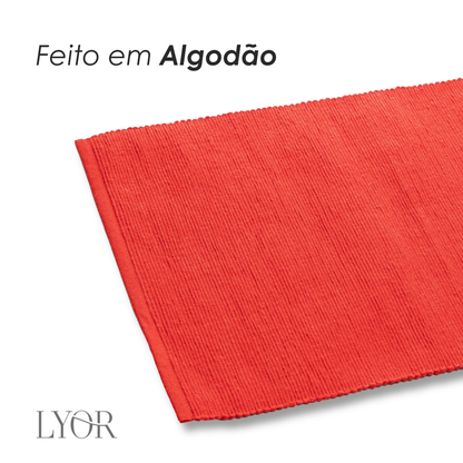 Lugar Americano Momentos 45cm x 30cm Vermelho Algodão - Lyor