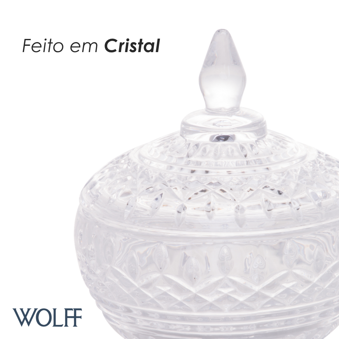 Potiche Decorativo Cristal Lys 11cm x 12cm - Wolff