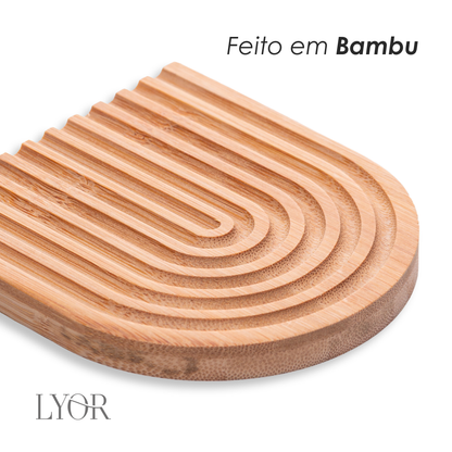 Conjunto 4 Porta Copos Aura 10cm x 11cm x 1cm Bambu - Lyor