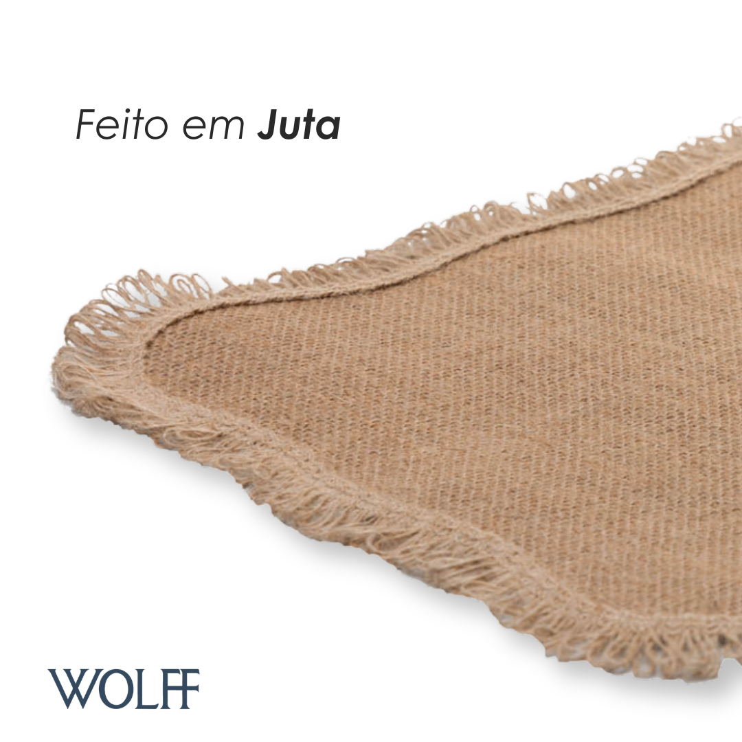 Jogo Americano de Fibra Natural Juta 45cm x 30cm - Wolff