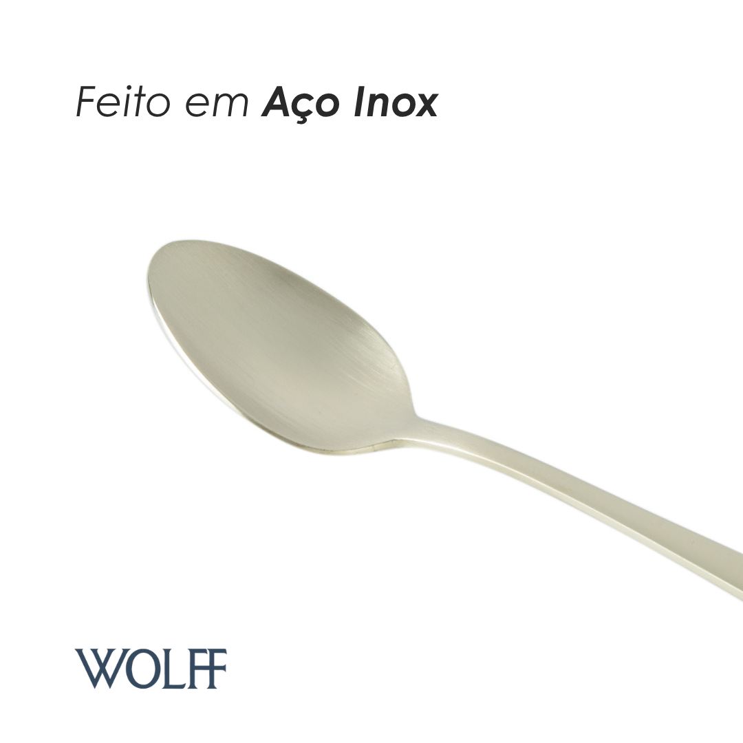 Faqueiro 30 Peças de Aço Inox Berna Champanhe - Wolff