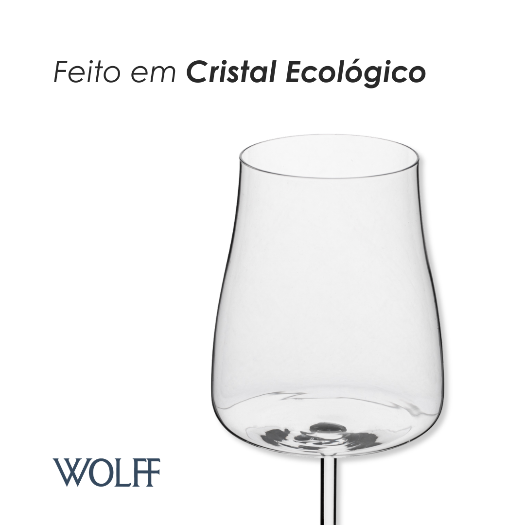 Jogo 6 Taças de Vinho De Cristal Ecológico Bohemia Alex 600Ml - Wolff