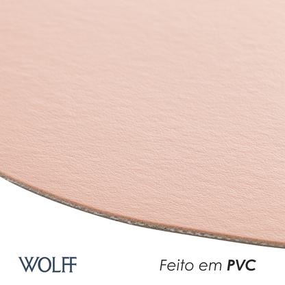 Jogo Americano de PVC Dupla Face Rosa e Cinza Claro 43cm x 32cm - Wolff