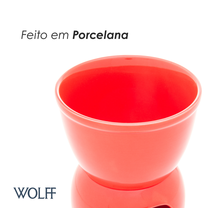 Aparelho de Fondue 6 Peças para Duas Pessoas Vermelho 400ml - Wolff