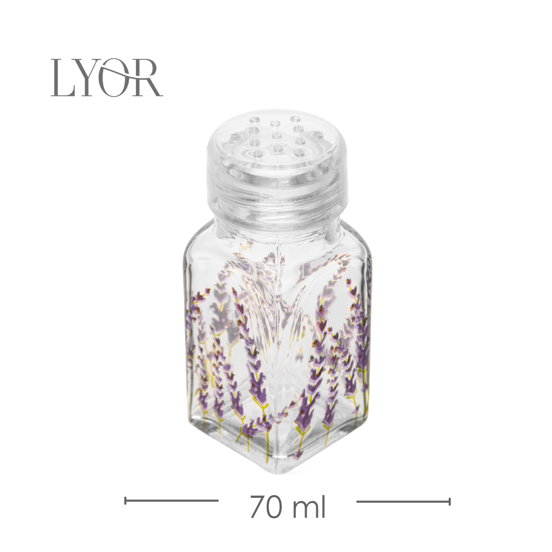 Conjunto 2 Porta Temperos Provence 70ml Vidro - Lyor