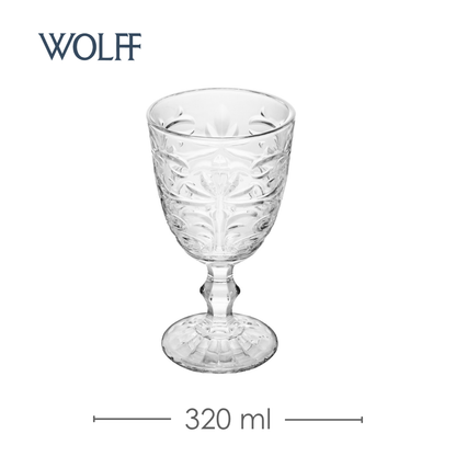Taça de Água Arabesco 320ml Cristal Ecológico - Wolff