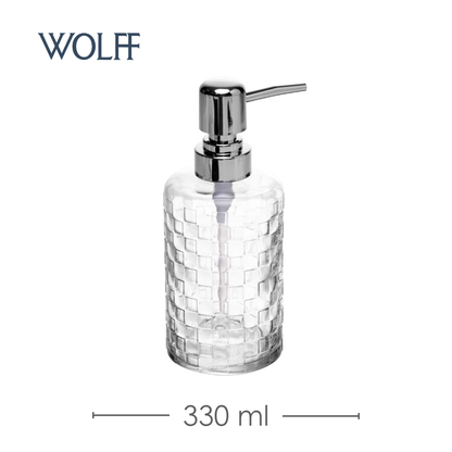 Porta Sabonete Líquido Mosaic 330ml Vidro - Wolff
