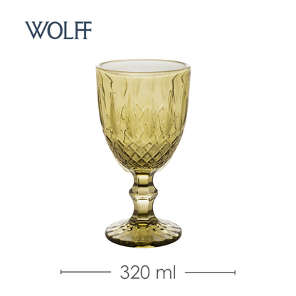 Taça Água Greek 320ml Verde Vidro – Wolff
