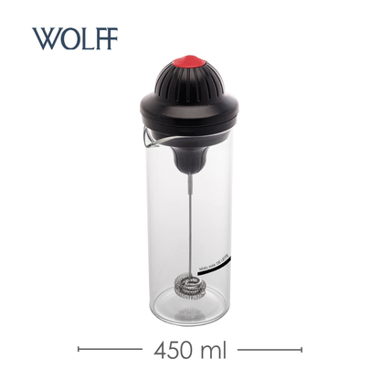 Mixer Multiuso com Copo de Vidro Borossilicato Preto 450ml - Wolff