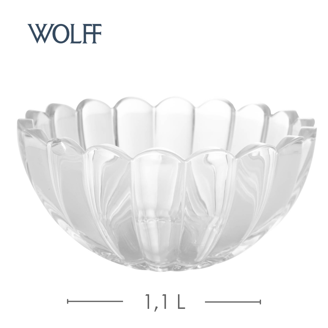 Conjunto 7 Peças Bowl com 6 Taças de Sobremesa Geneva 1,1L/125ml - Wolff