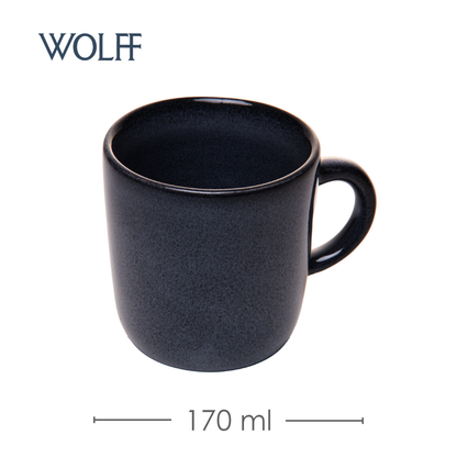 Caneca Raízes 170ml Azul Cerâmica - Wolff