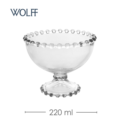 Conjunto 6 Taças de Sobremesa de Cristal Ecológico Pearl 11cm x 9cm Wolff