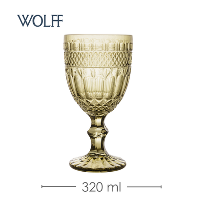 Taça Água Brand 320ml Verde Vidro – Wolff