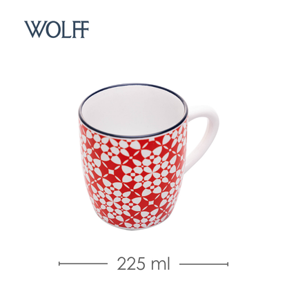 Conjunto 4 Canecas Holambra 225ml Coloridas Cerâmica - Wolff