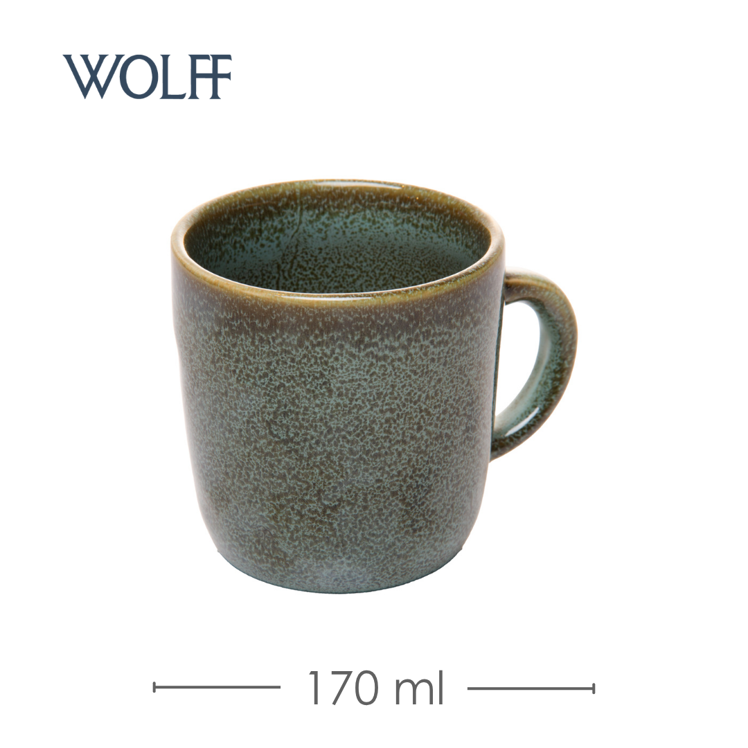 Caneca Raízes 170ml Verde Cerâmica - Wolff