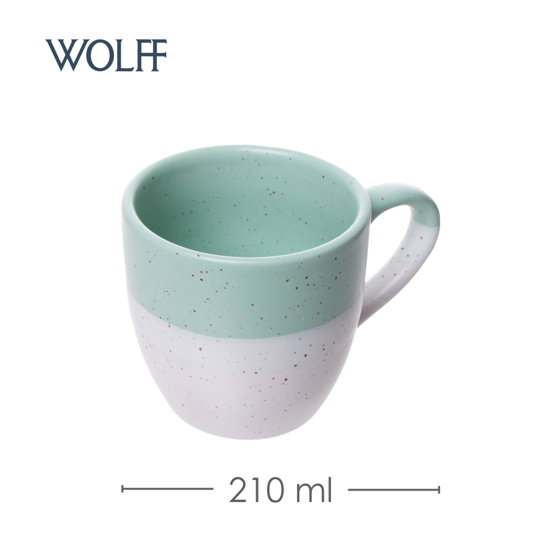 Caneca Ombré 210ml Verde Cerâmica - Wolff