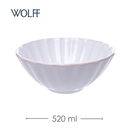 Bowl Scallop 520ml Creme Cerâmica - Wolff