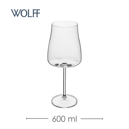 Jogo 6 Taças de Vinho De Cristal Ecológico Bohemia Alex 600Ml - Wolff
