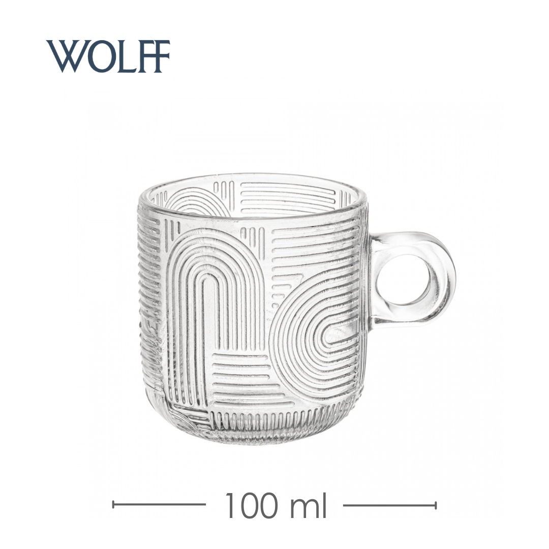 Conjunto 4 Xícaras de Vidro Frankfurt 100ml - Wolff