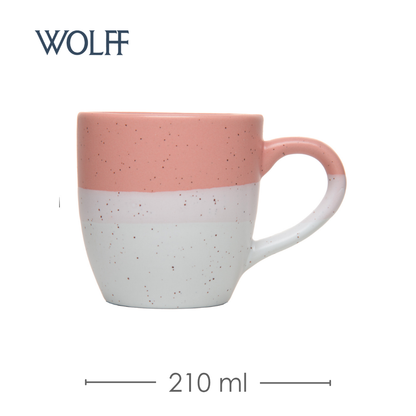 Caneca Ombré 210ml Rosa Cerâmica - Wolff