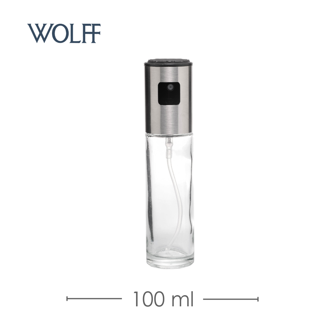 Borrifador Spray para Azeite e Vinagre de Aço Inox e Vidro 100ml - Wolff