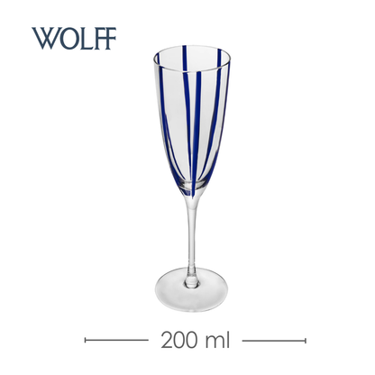 Conjunto 2 Taças de Champagne Azura Vidro - Wolff