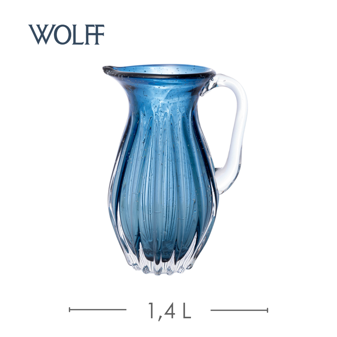 Jarra de Vidro Italy Azul 1,4L - Wolff