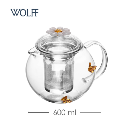 Chaleira com Difusor Sun Garden 600ml Vidro Borossilicato - Wolff
