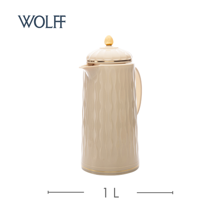 Garrafa Térmica de Plástico Grécia Bege 1L - Wolff
