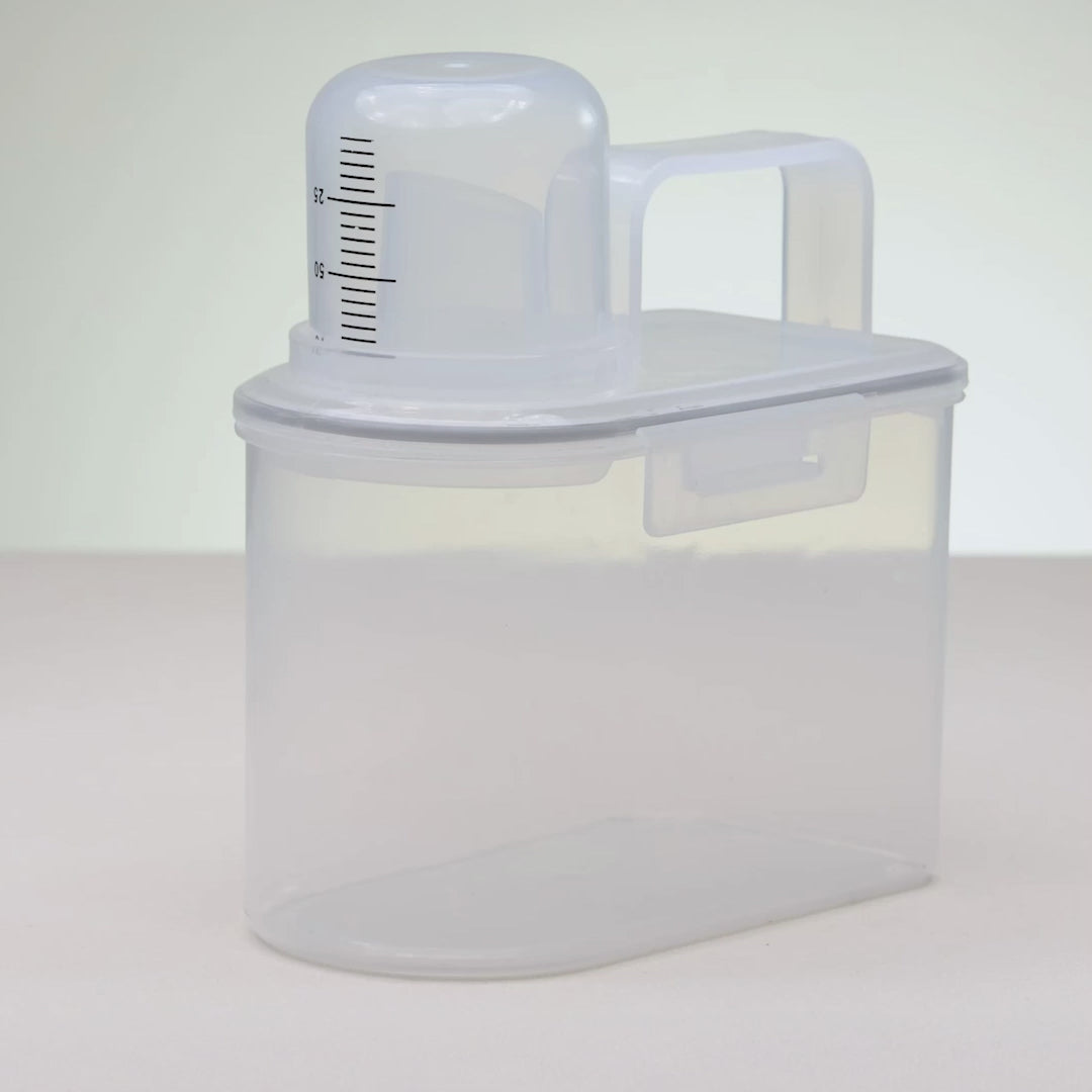 Pote Hermético Multiuso com Copo Medidor 14cm x 8,5cm x 15cm Plástico - Lyor