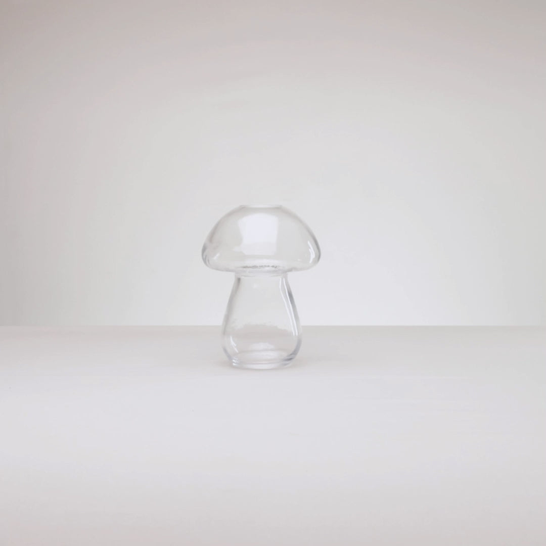 Vaso Cogumelo 14cm Vidro - Lyor