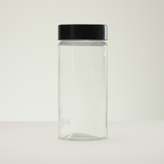 Porta Mantimentos Lyor Tampa Preta Visor Acrilíco 1,8L Vidro - Lyor