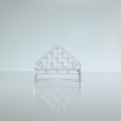 Porta Guardanapos de Cristal Ecológico Diamond 12,5cm x 4cm x 9,5cm - Lyor
