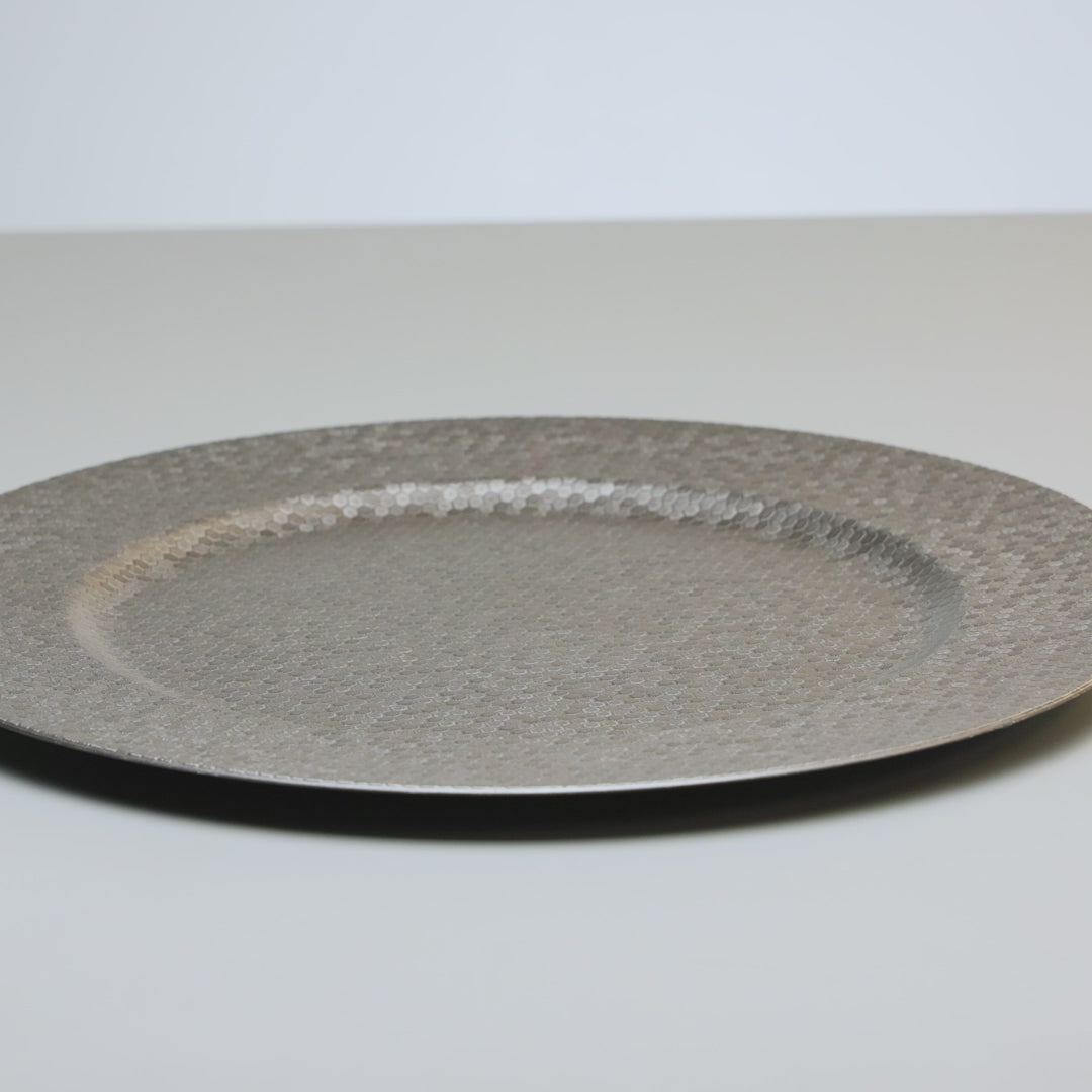 Sousplat Shine 33cm Champanhe Plástico - Lyor