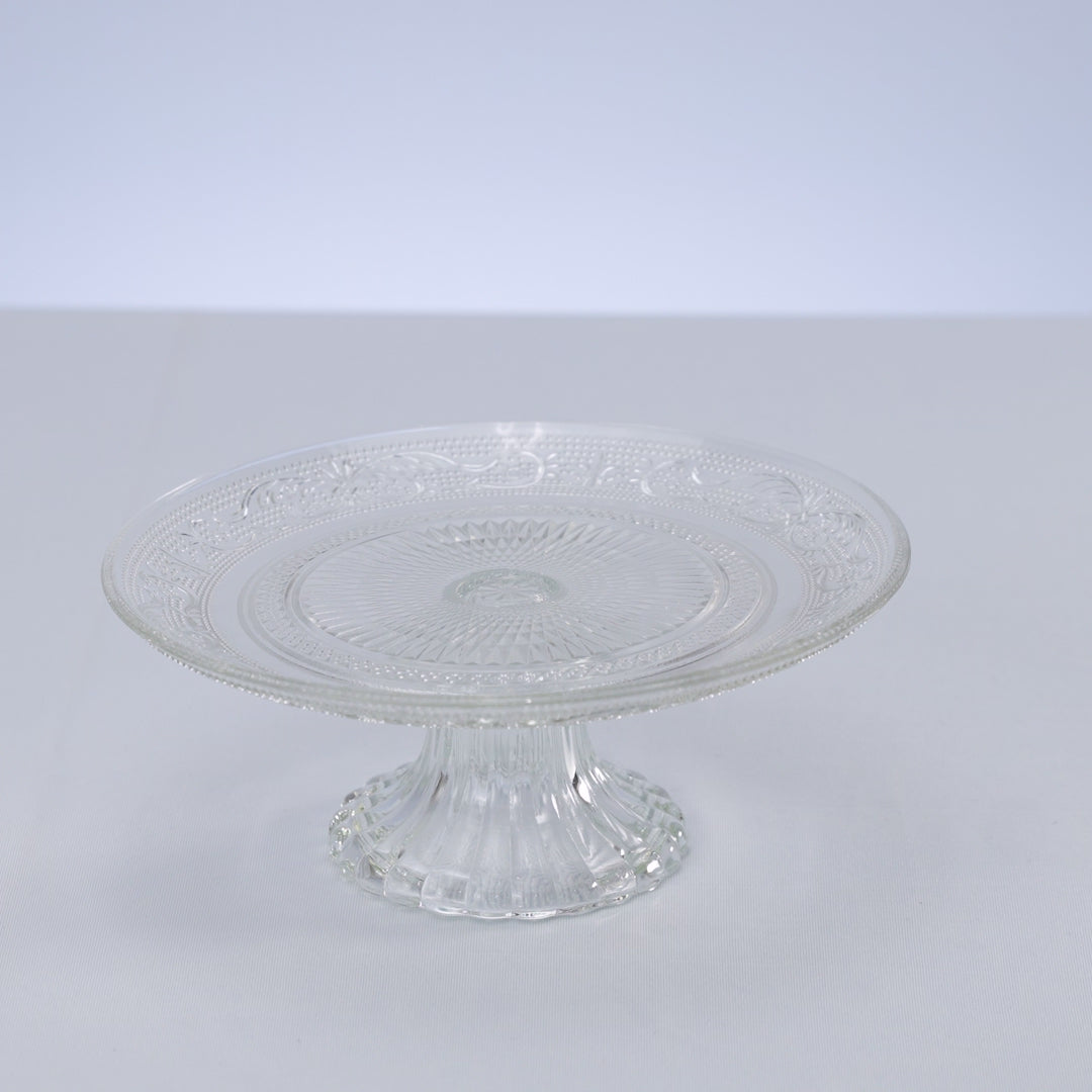 Prato para Bolo de Vidro com Pé Angel 18cm - Lyor