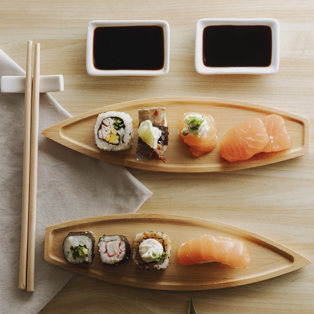Conjunto 8 Peças para Sushi de Bambu Nagasaki - Lyor